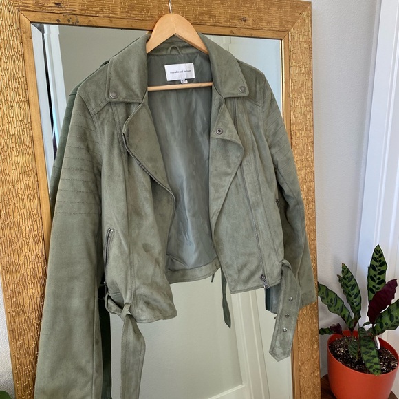 Cupcakes & Cashmere Dixie Moto Jacket (faux suede) - Picture 1 of 6